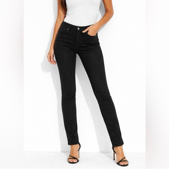 PAIGE Denim - PAIGE Black Slim Straight Leg Denim Jeans - Size 27